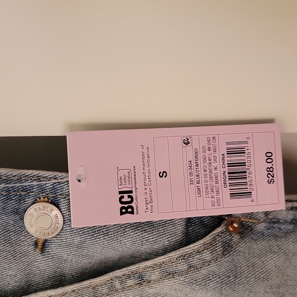 NWT Light Blue Wild Fable Distressed Overalls - Picture 6 of 9